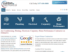 Tablet Screenshot of custommechanical.com